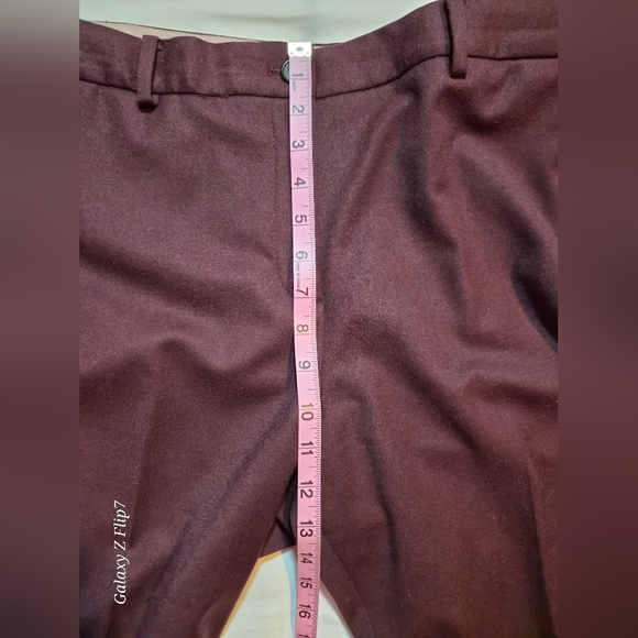 ​Talbots Petites Windsor Straight Leg Pants - Deep Burgundy Plum - Size 14P - Picture 8 of 11